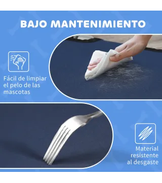 Cama Elevada para Perros Refrescante y Transpirable Cama para Perros Grandes 92x76x18 cm para Interior Exterior Azul