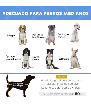 Cama Elevada para Perros Refrescante y Transpirable Cama para Perros Grandes 92x76x18 cm para Interior Exterior Azul