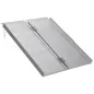 Rampa para Sillas de Ruedas Plegable 91 cm Carga 270 kg Rampa Portátil de Aluminio con Bordes de Seguridad Plata