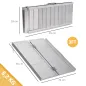 Rampa para Sillas de Ruedas Plegable 91 cm Carga 270 kg Rampa Portátil de Aluminio con Bordes de Seguridad Plata