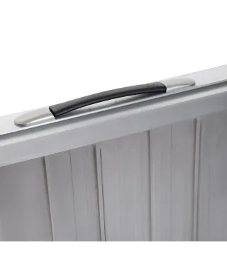 Rampa para Sillas de Ruedas Plegable 91 cm Carga 270 kg Rampa Portátil de Aluminio con Bordes de Seguridad Plata