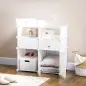 Armario Modular Plástico Estantería 6 Cubos Ropero Zapatero Aparador Combinado Pegatinas Adhesivas Decorativas Ropero Zapatero C