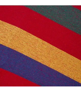 Hamaca con Soporte de Acero con Altura Ajustable en 6 Niveles y Bolsa de Transporte Carga 120 kg 200x150 cm Multicolor