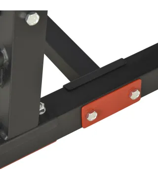 Estación de Musculación Torre de Entrenamiento con Altura Ajustable y Respaldo Regulable en 5 Posiciones Barra de Dominadas Fitn