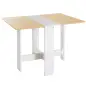 Mesa Plegable de Comedor Mesa Auxiliar de Cocina con Alas Abatibles Ahorra Espacio Diseño Moderno 103x76x73,5cm Madera