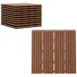 Set de 11 Piezas Baldosas de Exterior 30x30 cm 1 m² Antideslizantes y Resistentes al Clima de Fácil Instalación Marrón