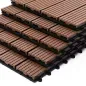 Set de 11 Piezas Baldosas de Exterior 30x30 cm 1 m² Antideslizantes y Resistentes al Clima de Fácil Instalación Marrón
