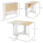 Mesa Plegable de Comedor Mesa Auxiliar de Cocina con Alas Abatibles Ahorra Espacio Diseño Moderno 103x76x73,5cm Madera