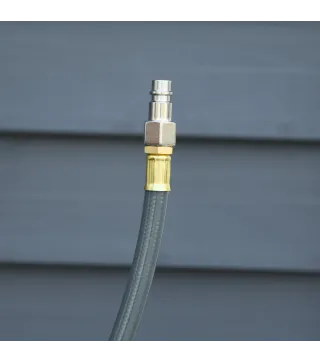 Carrete de Manguera de Aire Comprimido Automático de 20 m Conector de 1/4'' BSP Soporte para Pared Giratorio 180° Gris