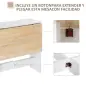 Mesa Plegable de Comedor Mesa Auxiliar de Cocina con Alas Abatibles Ahorra Espacio Diseño Moderno 103x76x73,5cm Madera