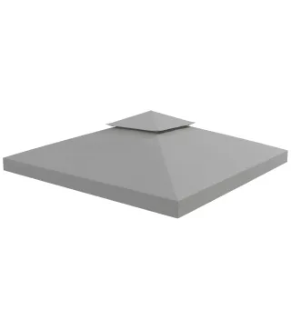 Techo Reemplazo para Carpa 3x3 m Pabellón de Poliéster para Jardín Terraza Aire Libre Exterior - Color Crema