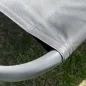 Tumbona Doble con Toldo Ajustable Tumbona de Jardín para 2 Personas con Cojines y 2 Ruedas 200x175x134 cm Gris
