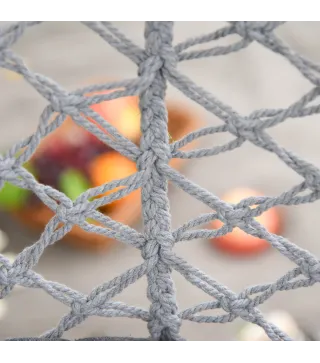 Silla Colgante Redondo de Ø60 cm Silla Hamaca Columpio con Cojín y Cuerda de Algodón para Interior y Exterior Carga 120 kg 80x80