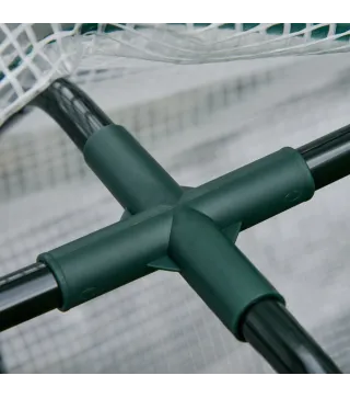 Huerto Urbano Elevado de Madera 121x55x117 cm con Cubierta de Protección Mesa de Jardinera para Cultivo Flores Vegetales en Jard