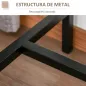 Set de Mesa de Bar y 2 Taburetes Estilo Industrial Marco de Metal para Cocina Salón Natural y Negro