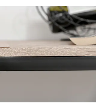 Set de Mesa de Bar y 2 Taburetes Estilo Industrial Marco de Metal para Cocina Salón Natural y Negro