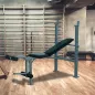 Banco de Musculación Banco de Pesas Maquina de Fitness Entrenar Musculos 165x68x114cm con Respaldo Regulable Espuma
