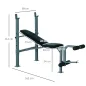 Banco de Musculación Banco de Pesas Maquina de Fitness Entrenar Musculos 165x68x114cm con Respaldo Regulable Espuma