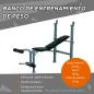 Banco de Musculación Banco de Pesas Maquina de Fitness Entrenar Musculos 165x68x114cm con Respaldo Regulable Espuma
