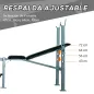 Banco de Musculación Banco de Pesas Maquina de Fitness Entrenar Musculos 165x68x114cm con Respaldo Regulable Espuma