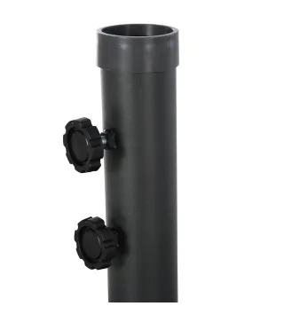 Base para Sombrilla de Ø48 mm con 4 Pesos Rellenables de Agua o Arena de 60L Soporte de Sombrilla en Forma de Cruz con Tubo de A