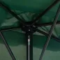 Parasol para Pared 230x130x245 cm Media Sombrilla con Manivela Protección UV 30+ Impermeable Verde
