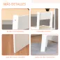 Escritorio para Niños con Silla de 3 a 6 Años con Cajón y Estante para Libros 70x50x75 cm Blanco y Natural