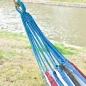 Hamaca Doble Portátil de Algodón 285x150 cm con Bolsa de Transporte para Exteriores Patio Jardín Playa Camping Carga 120 kg Mult