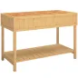 Huerto Urbano de Madera Mesa de Cultivo con Estante Inferior Jardinera Elevada para Cultivo 110x46x76 cm Natural