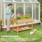 Huerto Urbano de Madera Mesa de Cultivo con Estante Inferior Jardinera Elevada para Cultivo 110x46x76 cm Natural