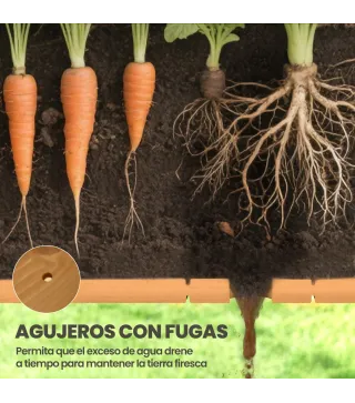 Huerto Urbano de Madera Mesa de Cultivo con Estante Inferior Jardinera Elevada para Cultivo 110x46x76 cm Natural