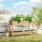Huerto Urbano de Madera Mesa de Cultivo con Estante Inferior Jardinera Elevada para Cultivo 110x46x76 cm Natural