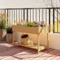 Huerto Urbano de Madera Mesa de Cultivo con Estante Inferior Jardinera Elevada para Cultivo 110x46x76 cm Natural