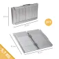 Rampa para Sillas de Ruedas Plegable 61 cm Carga 270 kg Rampa Portátil de Aluminio con Bordes de Seguridad Plata