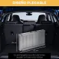 Rampa para Sillas de Ruedas Plegable 61 cm Carga 270 kg Rampa Portátil de Aluminio con Bordes de Seguridad Plata