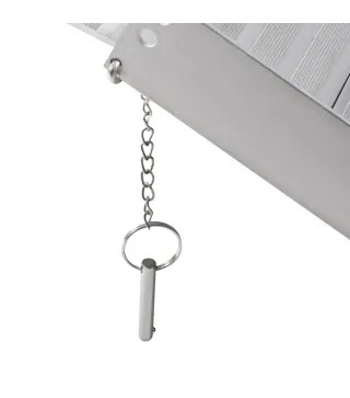 Rampa para Sillas de Ruedas Plegable 61 cm Carga 270 kg Rampa Portátil de Aluminio con Bordes de Seguridad Plata