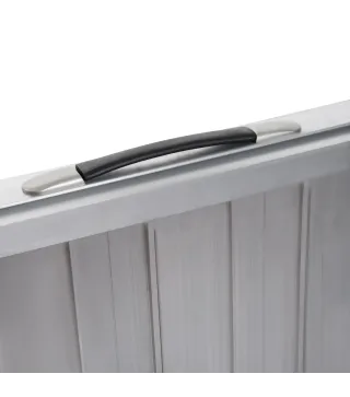 Rampa para Sillas de Ruedas Plegable 61 cm Carga 270 kg Rampa Portátil de Aluminio con Bordes de Seguridad Plata