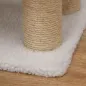 Escalera para Gatos de 4 Niveles Cubierto de Suave Felpa Poste de Yute Bola Colgante 60x40x64 cm Blanco