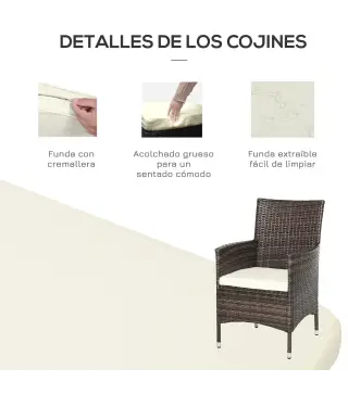 Conjunto de Muebles de Exterior de Ratán