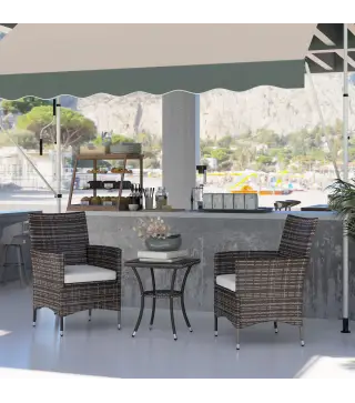 Conjunto de Muebles de Exterior de Ratán