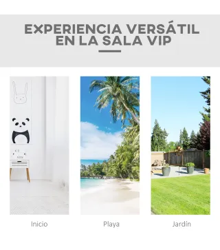 Hamaca de Jardín Estilo Boho 288x150 cm con Bolsa de Transporte Carga 120 kg Hamaca para Patio Terraza Balcón Crema