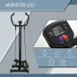 Máquina de Step Stepper Fitness con Manillar Pantalla LCD Cintas y Pedales Antideslizantes 40x40x118cm Negro