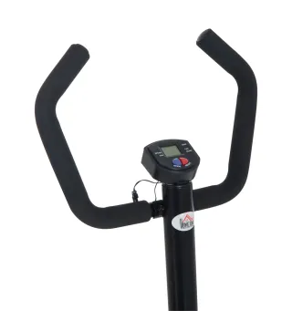 Máquina de Step Stepper Fitness con Manillar Pantalla LCD Cintas y Pedales Antideslizantes 40x32x125 cm Negro