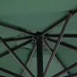 Sombrilla de Jardín Ø300x250 cm Parasol Excéntrico Inclinable con Manivela Base Cruzada y Soporte de Acero Verde