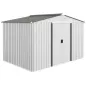 Caseta de Jardín 277x195x192 cm Cobertizo de Exterior Metálico para Almacenamiento de Herramientas Plata y Gris Caseta de Jardín 277x195x192 cm Cobertizo de Exterior Metálico para Almacenamiento de Herramientas Plata y Gris