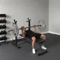 Banco de Musculación con Soporte para Barra y Estación de Dips Carga 220 kg para Entrenamiento en Casa Gimnasio
