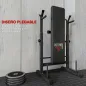 Banco de Musculación con Soporte para Barra y Estación de Dips Carga 220 kg para Entrenamiento en Casa Gimnasio