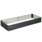 Jardinera Elevada de Acero Galvanizado Rectangular para Exteriores con Fondo Abierto 241x90,5x30 cm Gris Jardinera Elevada de Acero Galvanizado Rectangular para Exteriores con Fondo Abierto 241x90,5x30 cm Gris