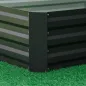 Jardinera Elevada de Acero Galvanizado Rectangular para Exteriores con Fondo Abierto 241x90,5x30 cm Gris