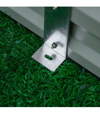 Jardinera Elevada de Acero Galvanizado Rectangular para Exteriores con Fondo Abierto 241x90,5x30 cm Gris